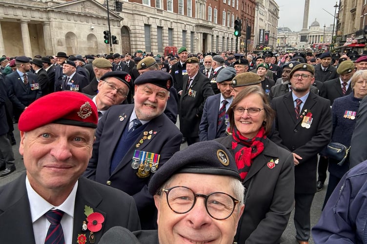 The Okehampton veterans waiting to march on to Whitehall