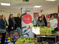 Food boxes given out at Okehampton Primary School